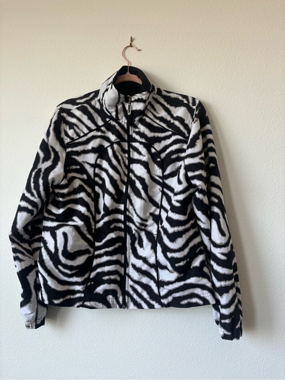Black & White Zebra Print Fleece Jacket - Women